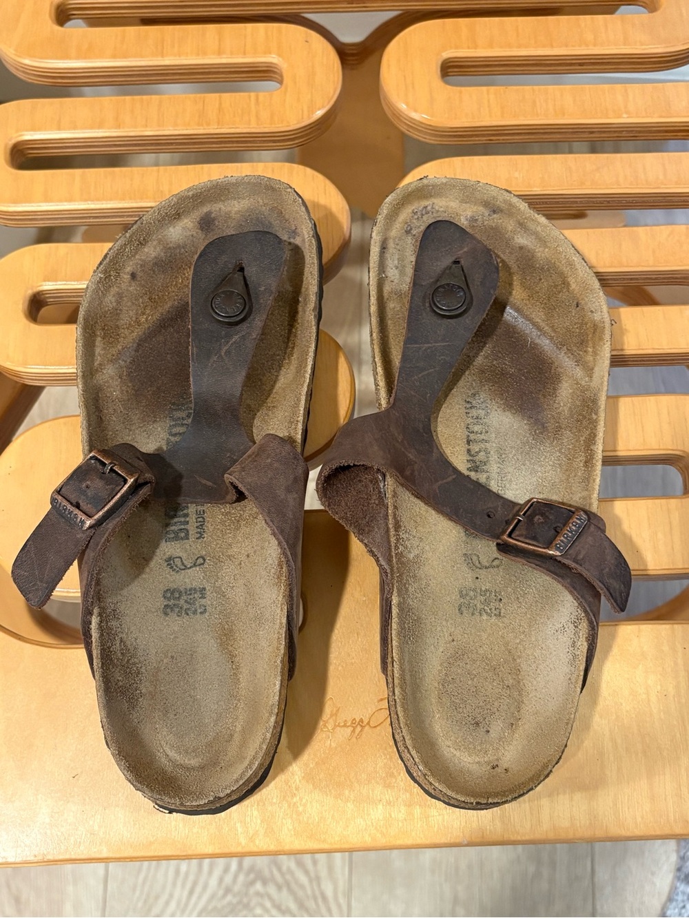Birkenstock Brown Suede Buckle Sandal